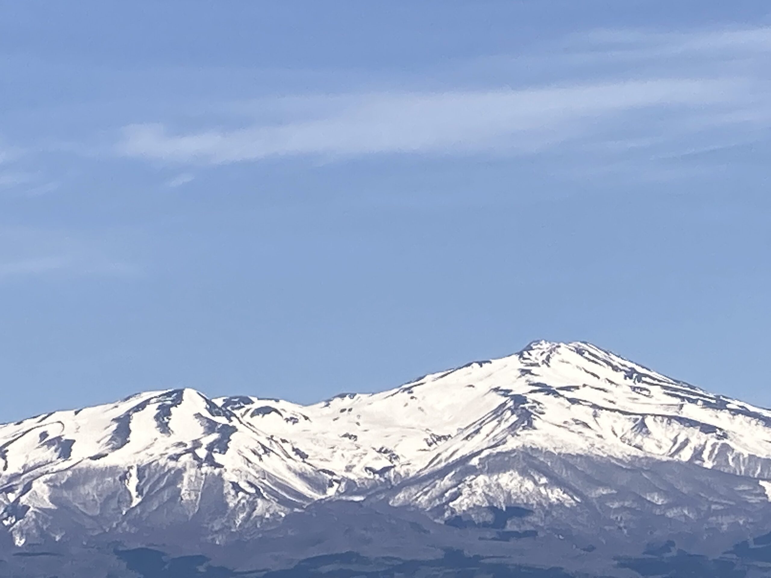 鳥海山に種まき爺さん